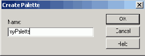 Диалоговое окно Create Palette