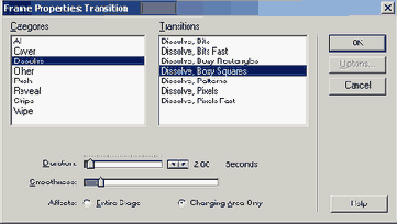   Frame Properties Transition