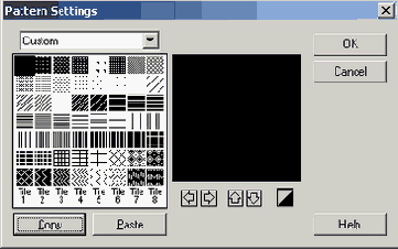 Диалоговое окно Pattern Settings в окне Paint