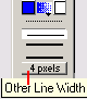 Опция Other Line Width в палитре инструментов