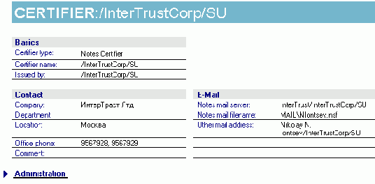 Certifer - информация о сертификаторах домена
